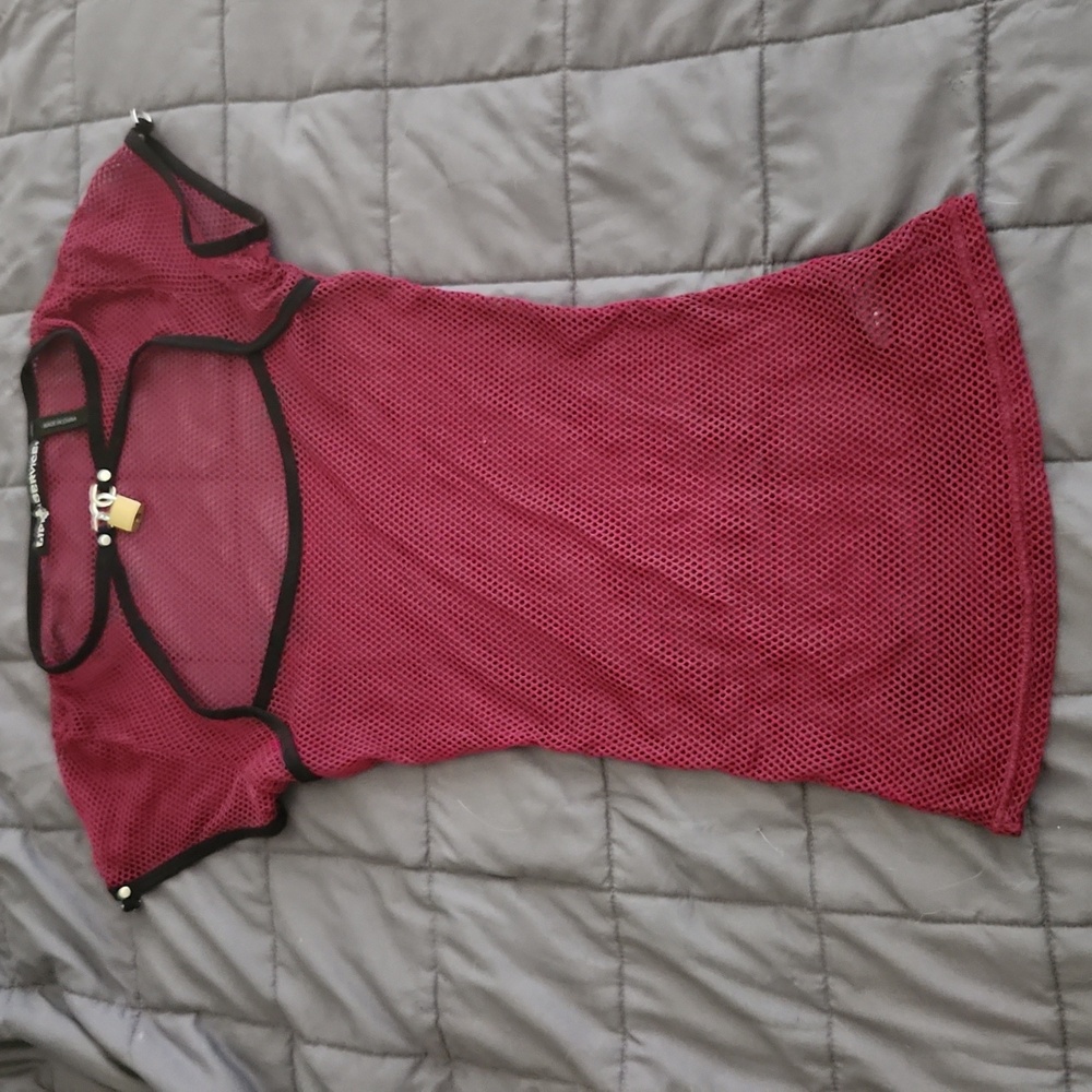 Lip Service Mesh Padlock Top